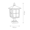 Lampka stojąca do ogrodu Winchester BL25-BLACK Elstead metalowa czarna