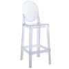 Wysokie krzesło barowe Victoria KH010100215 King Home biały hoker do kuchni