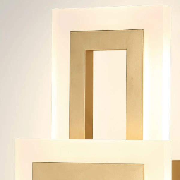 Prostokątny kinkiet ścienny Inizio QN-INIZIO-1W-BG LED 20W 3000K złoty