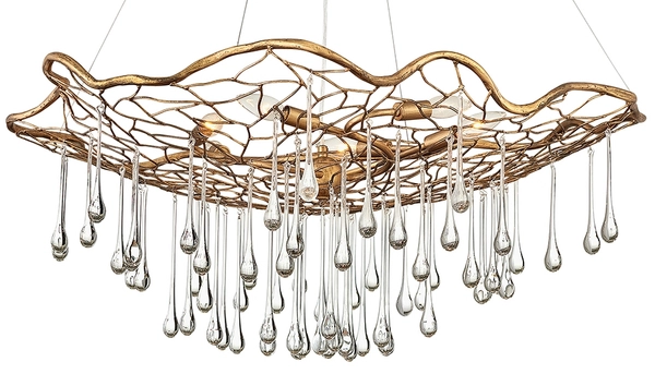 Lampa wisząca glamour QN-LAGUNA-6P na linkach złota