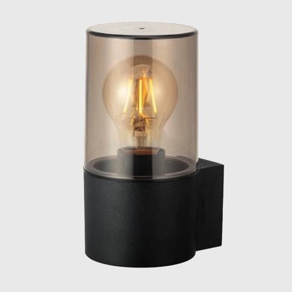 Zewnętrzny kinkiet ścienny Hager AZ5863 Azzardo IP54 czarny przezroczysty