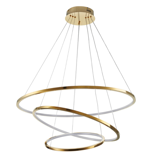 Zwisowa lampa salonowa Circle Slim ST-10112P-3 LED 53W 3000K okrągła złota