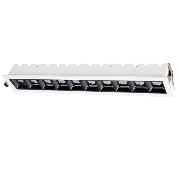 Podtynkowa oprawa sufitowa Solar LP-0406/10RS WH LED 20W 3000K biała czarna