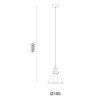 Industrialna LAMPA wisząca GETAN MDM-2564/1 Italux szklana OPRAWA stożek ZWIS okrągły conrad francis przezroczysty