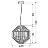 Wisząca lampa glamour ALVARO 31-55170 druciana zwis z kryształkami czarna