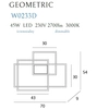 Designerska lampa ścienna GEOMETRIC W0233D LED 45W 3000K metal czarna