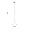 Stożkowa lampa wisząca TRACER CONO 10650 1-fazowa czarny