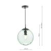 Salonowa lampa wisząca Ripple SP72-RIP8824 kula zielony czarny