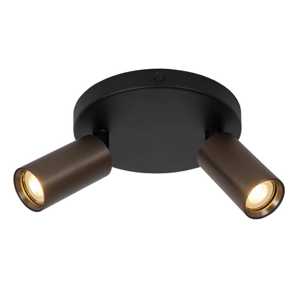 Metalowa lampa sufitowa RITMO 09942/12/97 tubki podwójne brązowe