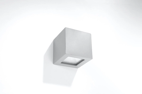 Ceramiczna LAMPA ścienna SL.0871 loftowa OPRAWA kinkiet kostka szara