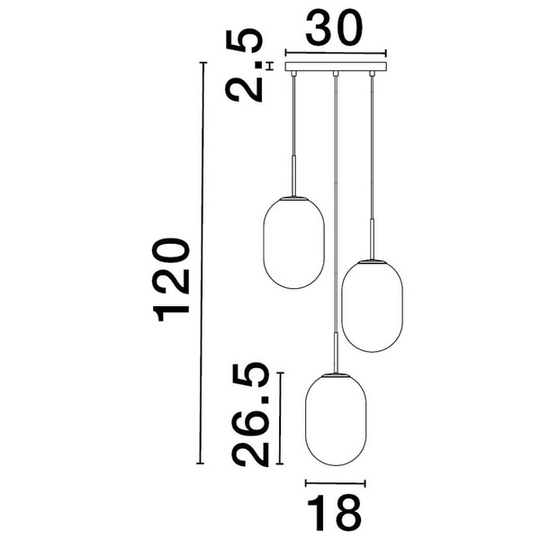 Wisząca lampa do przedpokoju Acuyo LE43358 biała złota