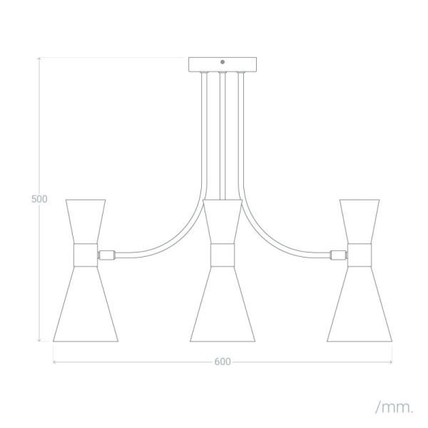 Sufitowa lampa do salonu Salvatore ABR-ZZSAL3XE27 Abruzzo loft czarny złoty