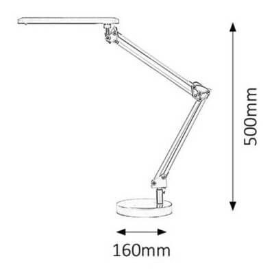 Regulowana lampa gabinetowa COLIN 4408 LED 6W 4000K na biurko czarna