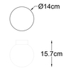 Kulista lampa sufitowa Arcturus C0574-01D-F7AA Zumaline okrągła złota