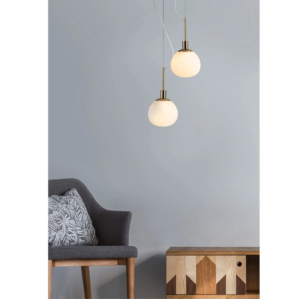 LAMPA wisząca ERICH MOD221-PL-01-N Maytoni szklana OPRAWA kula ZWIS ball nikiel