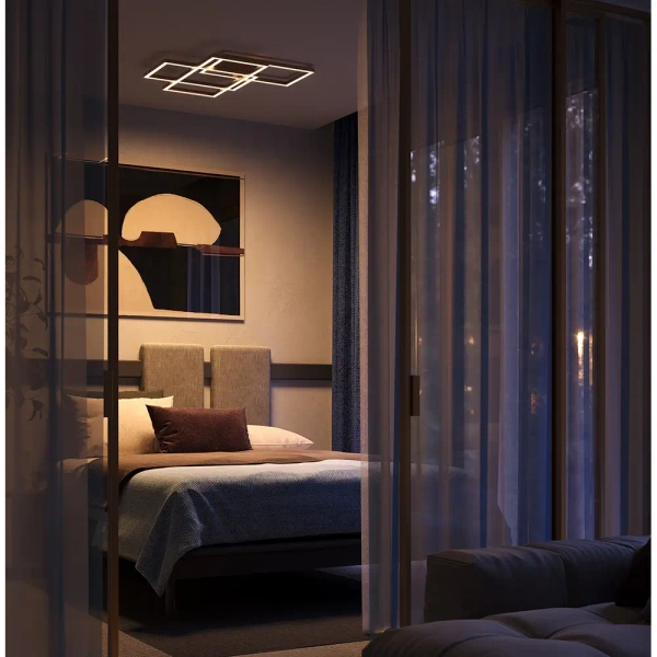 Modernistyczna sufitowa lampa Rida MOD015CL-L80GK LED 78W 2600-3000K złoty