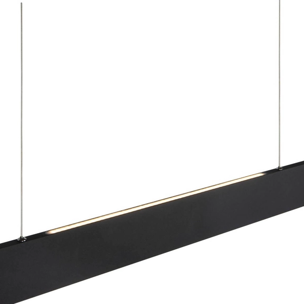 Wisząca lampa ledowa Raya listwa 36W czarna prostokątna
