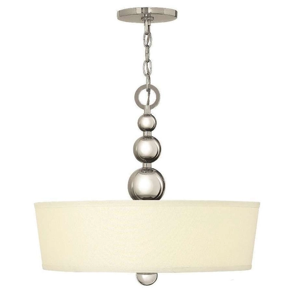 Żyrandol LAMPA wisząca HK-ZELDA-P-B-VS Elstead HINKLEY abażurowa OPRAWA retro ZWIS na łańcuchu biały