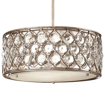 LAMPA wisząca FE-LUCIA-B Elstead FEISS szklana OPRAWA okrągły ZWIS antyczny oksydowane srebro