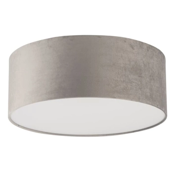 Plafon z welurowym kloszem Soft 40650 Sigma do salonu okrągły szary