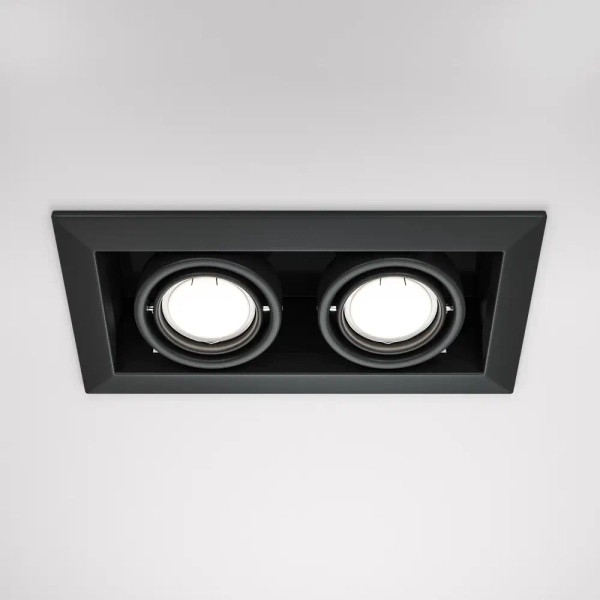 Oprawa wpuszczana modułowa podwójna LED 50W czarna Modern OUTLET