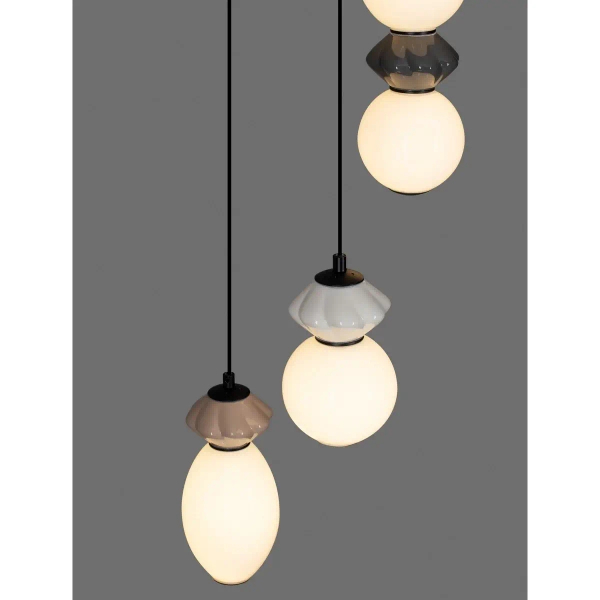 Potrójna lampa wisząca MONRETA LE45235 LED 20W 3000K ceramiczna mokka