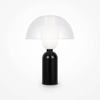 Lampa stołowa do sypialni Memory MOD177TL-01B grzybek czarna przezroczysta