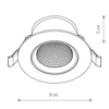 Lampa kuchenna punktowa Egina 10548 Nowodvorski LED 5W 3000K okrągła czarna