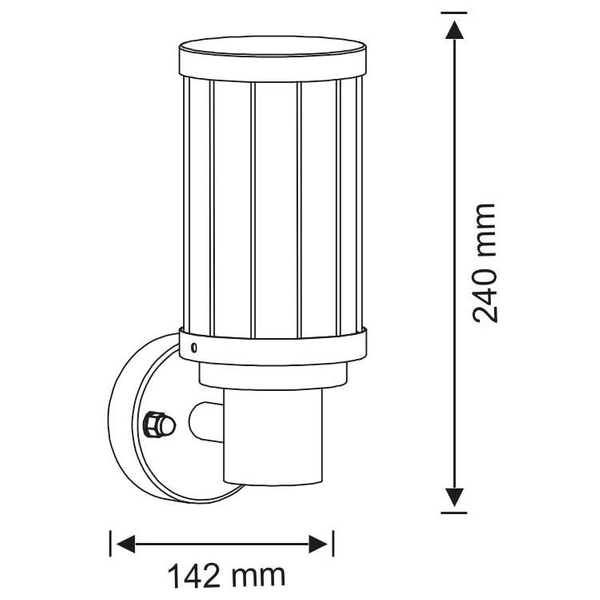 Kinkiet LAMPA ścienna FIORD 312303 Polux metalowa OPRAWA elewacyjna IP44 czarna
