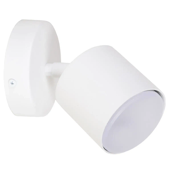 Lampa naścienna do sypialni Mila 1 41346 tuba okrągła biała