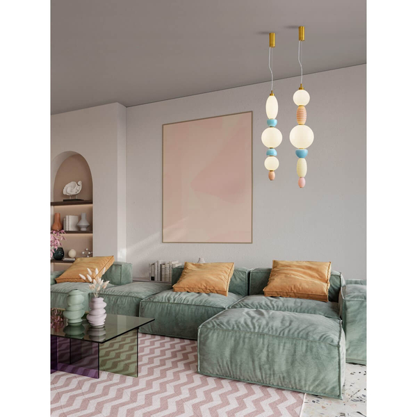 Lampa zwisająca do kuchni JOAQUIN LE44547 LED 23W 3000K balls multikolor