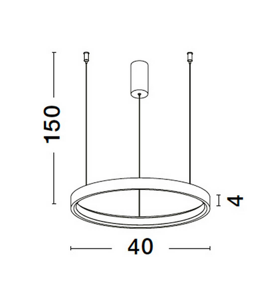 Minimalistyczna lampa wisząca ZACAPU LE42793 LED 30W 3000K czarna