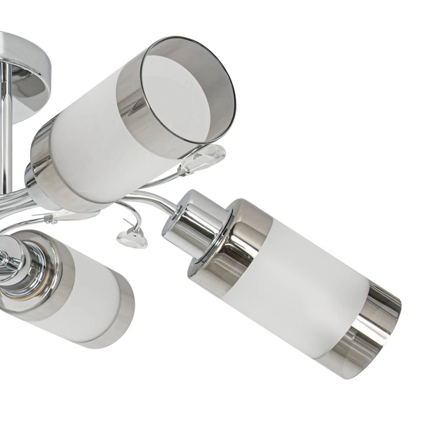 Sufitowa lampa sypialniana 8267/6 8C szklane tuby chrom