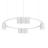 Metalowa lampa wisząca GENESIS ML0374 pierścień tuby białe
