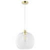 Loftowa lampa wisząca kula Cubus 2742 TK Lighting złota przezroczysta