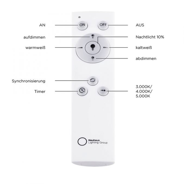 Lampa sufitowa 14755-21 LED 22W 2700-5000K z pilotem kwadratowa biała