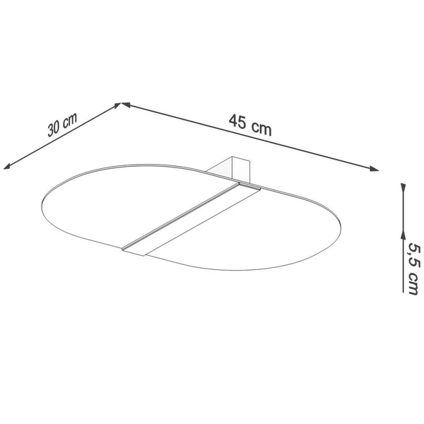 Natynkowa lampa sufitowa SL.1005 biały owal do salonu