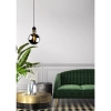 Wisząca lampa szklana Julius 34438/20/65 Lucide okrągła czarna złota