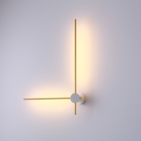 Designerski kinkiet Wand 646901125 Elkim LED 12W 3000K złoty biały