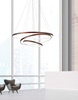 Okrągła lampa wisząca Banda nad stół LED 111W 3000K brązowa