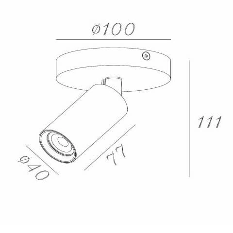 Nasufitowa lampa tuba RITMO 09942/01/30 do salonu czarna