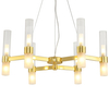 Wisząca lampa glamour Candela DN1505-6 gold Step szklane tuby złote
