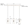 LAMPA wisząca RETRO 107132 Markslojd metalowa OPRAWA listwa ZWIS szklany przydymiony