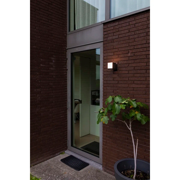 Elewacyjna LAMPA kinkiet CUBA 5193803012 Lutec kwadratowa OPRAWA metalowa LED 12W 3000K ścienna IP54 czarna