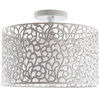 Sufitowa LAMPA okrągła VEN N1694/1 ażurowy plafon metalowy biały
