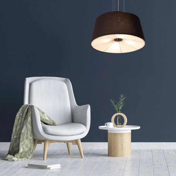 LAMPA wisząca BALI LP-1322/1P BK Light Prestige klasyczna OPRAWA abażurowy zwis okrągły czarny