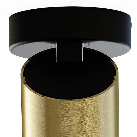 Regulowany downlight pokojowy Mono 7778 reflektorek czarny mosiądz