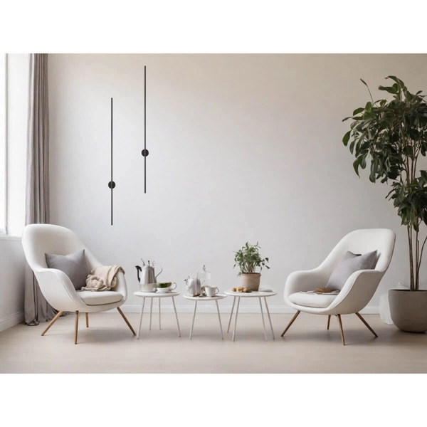 Ledowy kinkiet metalowy Tunja LE42606 czarny 20W 3000K lampa do salonu