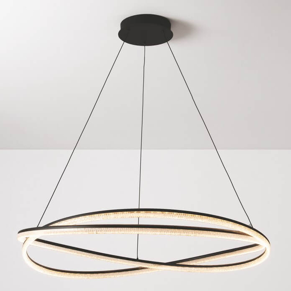 Lampa zwisająca do salonu ILAVE LE44323 LED 68W 3000K wstęga czarna