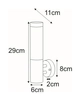 Kinkiet lampa elewacyjna Anica K-LP231A minimalizm chrom 